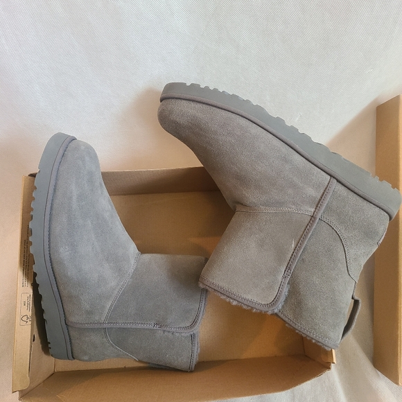 UGG Women's Cory II Genuine shearling Lined Boots in Charcoal Grey Sz 12 - Picture 3 of 11